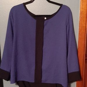 Black and royal blue top